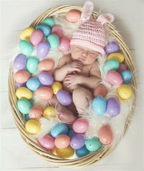 Pin By May Alice On Aababy Girl Baby Easter Pictures Baby Milestones
