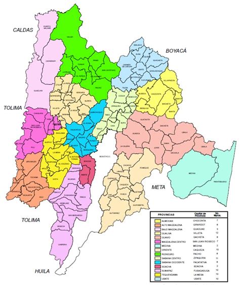 Mapas Del Departamento De Cundinamarca Colombia