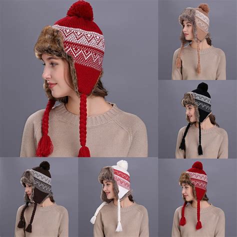 New Style Fashion Women Female Hat Winter Warm Hat With Ear Flaps Snow
