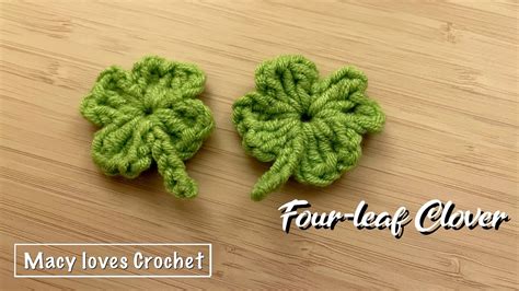 Crochet A Four Leaf Clover 4 Leaf Clover Easy Youtube