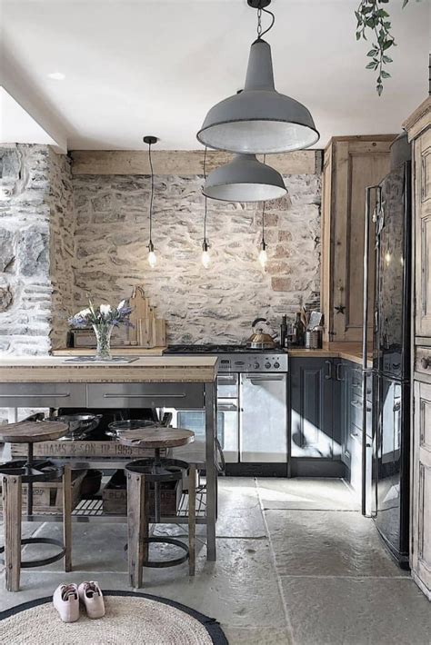 Sample Rustic Industrial Kitchen With Low Cost Home Decorating Ideas