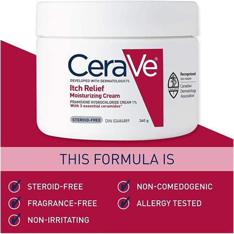 Cerave Itch Relief Moisturizing Cream 12 Oz Pack Of 2 12 Ounce Pack
