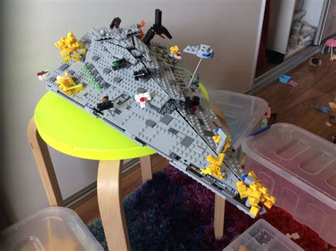 First Order Star Destroyer Miniature Star Wars Scene In 2020 Lego