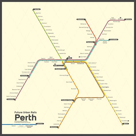 Future Perth Transit Map Behance
