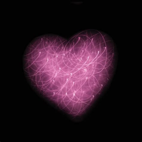 2932x2932 Pink Heart Threads Abstraction Wallpaper Pink Heart Pink
