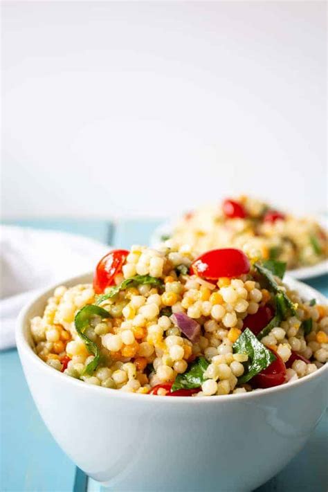 I have also used regular couscous, whole wheat couscous, quinoa, and long grain rice when making this. Israeli Couscous Salad - Beyond The Chicken Coop