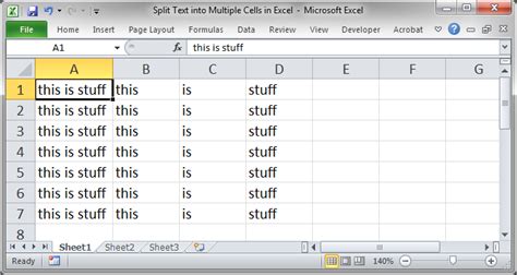 Split Text Into Multiple Cells In Excel Teachexcel Com
