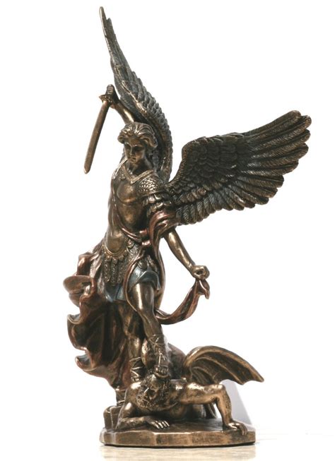 Saint St Michael Archangel Defeated Lucifer Statue Sculpture Bronze
