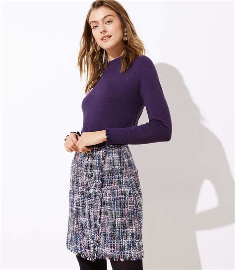 Tweed Wrap Skirt | LOFT | Fashion, Dress to impress, Wrap skirt