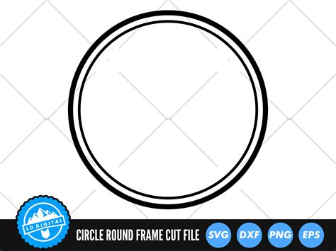 Papercraft Cricut Cut File Split Circle Frame Svg Geometric Frame Svg