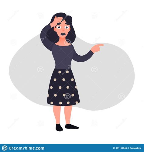 Shocked Woman Face Stock Vector Illustration Of Amazed 131152545