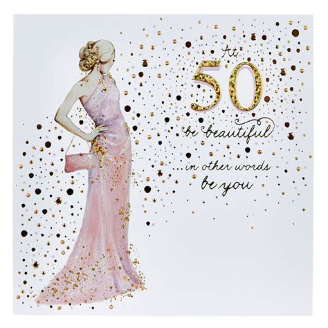 Buy Platinum Collection 50th Birthday Card Be Beautiful For Gbp 149