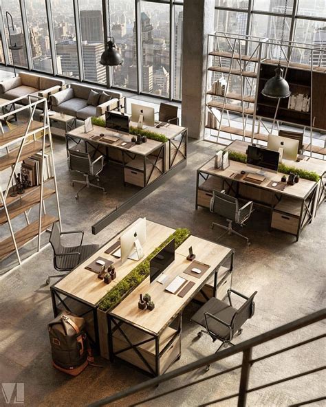 Modern Industrial Office 😍 📐 Designed By Vizline Studio Follow