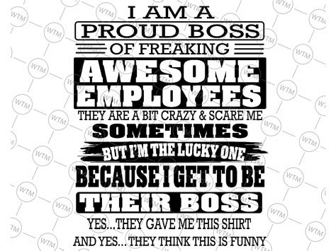 I Am A Proud Boss Of Freaking Awesome Employees Svg Valentine Quote