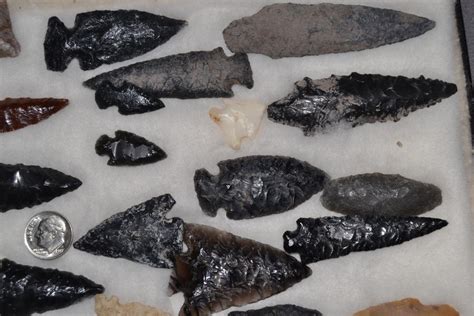 Collection Of Prehistoric Arrowheads