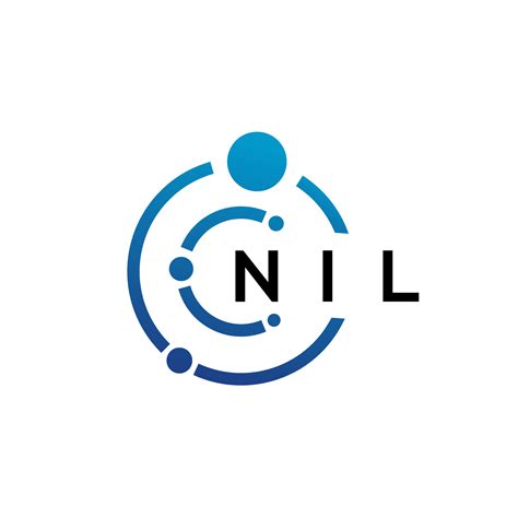 Nil Letter Technology Logo Design On White Background Nil Creative