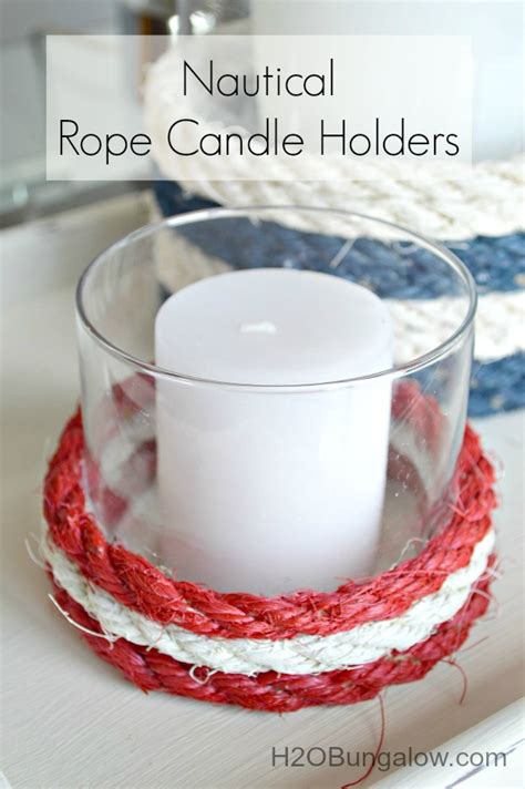 Nautical Rope Candle Holders H20bungalow