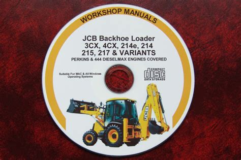 Jcb 3cx 4cx 214e 214 215 217 Excavator And 444 Dieselmax Workshop Service