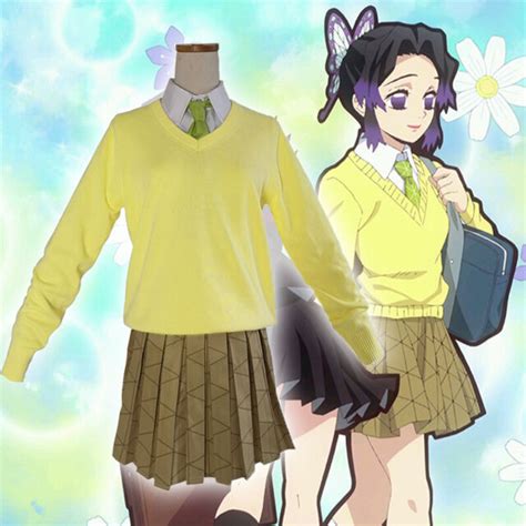 Demon Slayer Kimetsu No Yaiba Cosplay Costumes Kochou Shinobu School