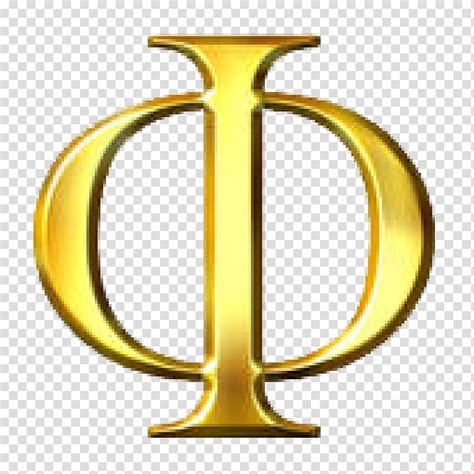 Phi Greek Alphabet Gold Letters Transparent Background Png Clipart