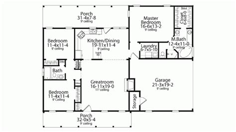 Country Style House Plan 3 Beds 2 Baths 1492 Sqft Plan 406 132