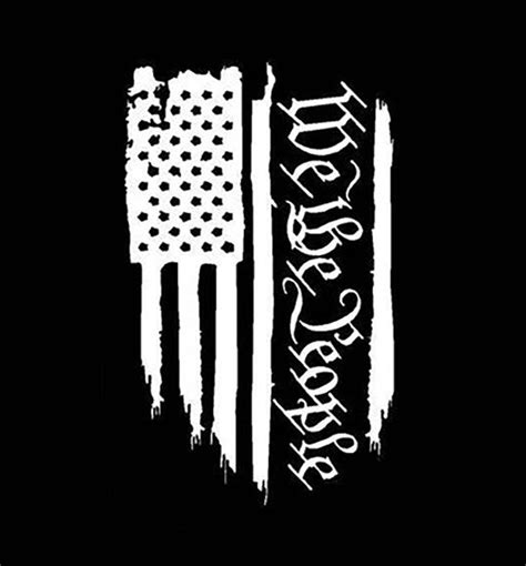 We The People Distressed American Flag Decal Etsy 4 Tattoo Armor