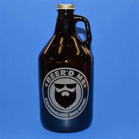 personalized beer growler 64 oz use your artwork or design idea or use our many choices of