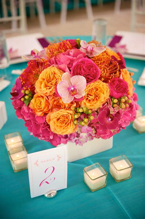 Pink And Orange Centerpiece