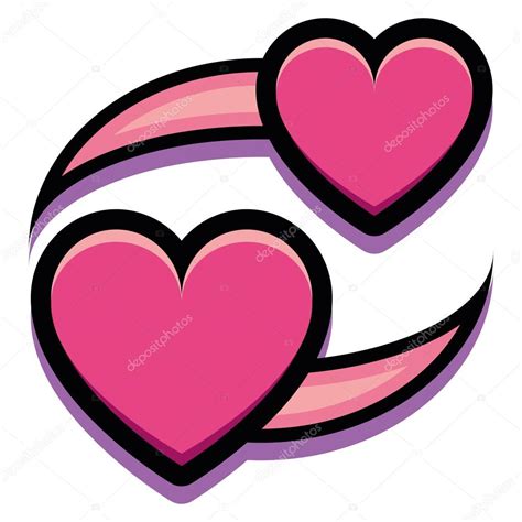 Dibujos: corazones de | Dibujos animados de dos corazones aislados