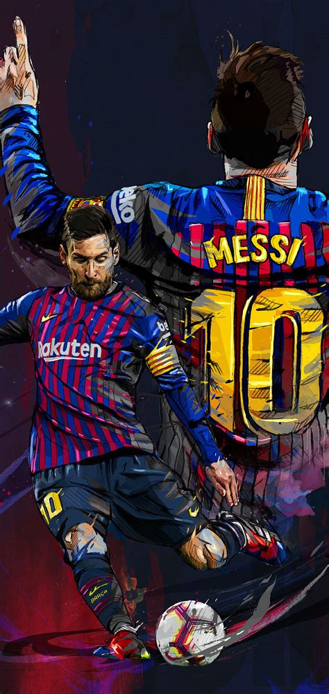 1080x2280 Lionel Messi Fc Art One Plus 6huawei P20honor