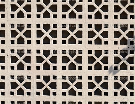 Example Of Mid Century Modern Decorative Concrete Screen Block Wall