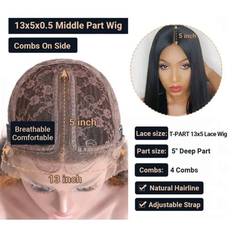 Beautyforever 13x5x05 Lace Part Wig Body Wave Hair Middle Part Fb30
