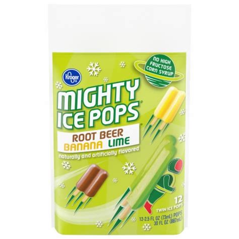 Kroger® Root Beer Banana Lime Mighty Ice Pops 12 Ct Kroger