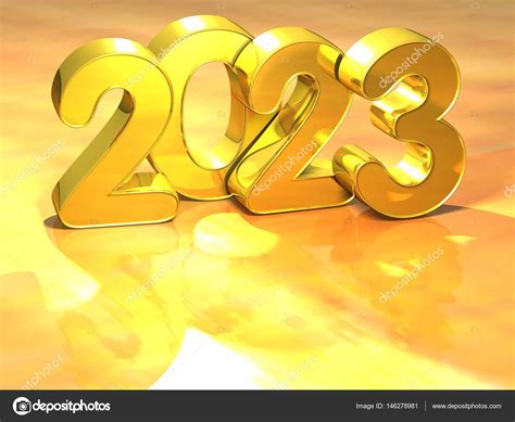 3d Gold New Year 2023 On White Background Stock Photo By ©curioso
