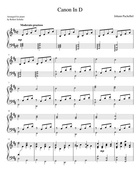 Play free violin sheet music such as pachelbel's canon in d; Pachelbel Canon in D (Advanced Piano Solo) | Sheet music ...