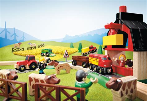 Brio Farm Railway Train Set Child Toddler Nursery Wooden Toy Play Time