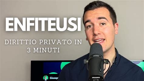 Enfiteusi Diritto Privato In Minuti Youtube