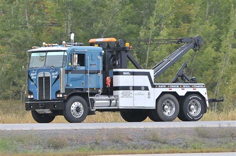 Campbells Towing Big Blue Kenworth K100 Cabover Tow Truck Highway