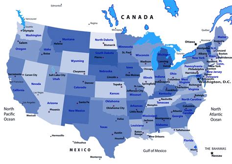Map Of United States Guide Of The World
