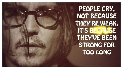 Famous Quote Johnny Depp People Cry Youtube