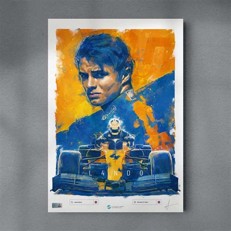 Lando Norris F1 Poster F1 Prints F1 Art Aj Wellburn Uk