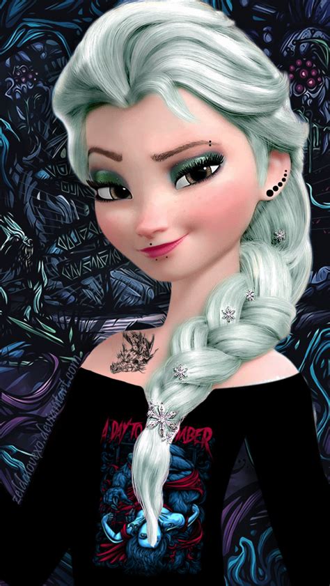 Grungemetal Elsa Disney Princess Tattoo Gothic Disney Princesses