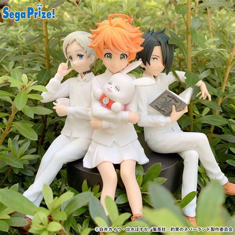 Anime The Promised Neverland Emma Sofa Emma And Norman And Ray Pvc Figure N