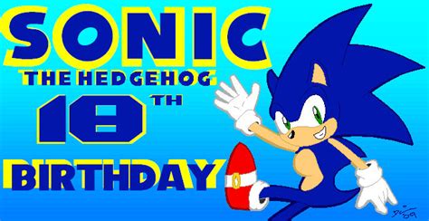 Happy 18th Sonic The Hedgehog By Katuthekat On Deviantart