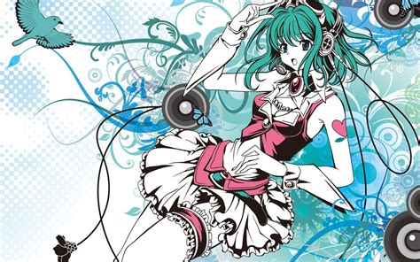 Wallpaper Drawing Illustration Anime Girls Music