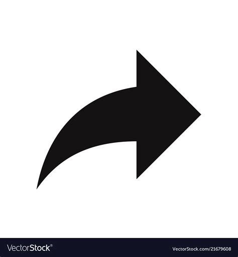 Forward Arrow Icon Royalty Free Vector Image Vectorstock