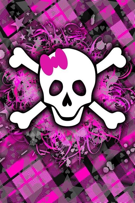 Pink Skull And Crossbones Wallpaper
