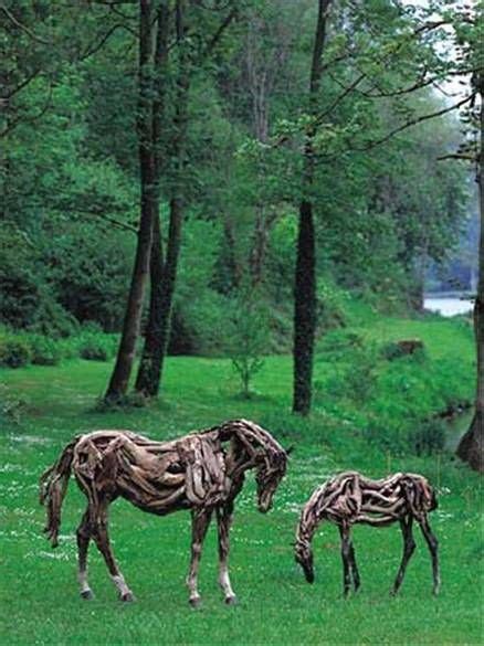 Driftwood Sculptures Of Horses By Heather Jansch 32 Pics