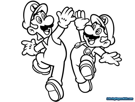 The character of the plumber super mario, accompanied by his brother luigi, appeared for the first time in 1985, in a video game released on the flagship console of the time: Super Mario Brothers Coloring Pages - NEO Coloring