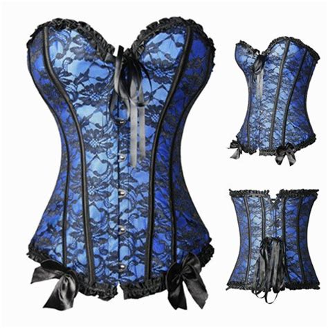 Sexy Corset Top Lace Corselet Overbust Vermelho Corpete Waist Training